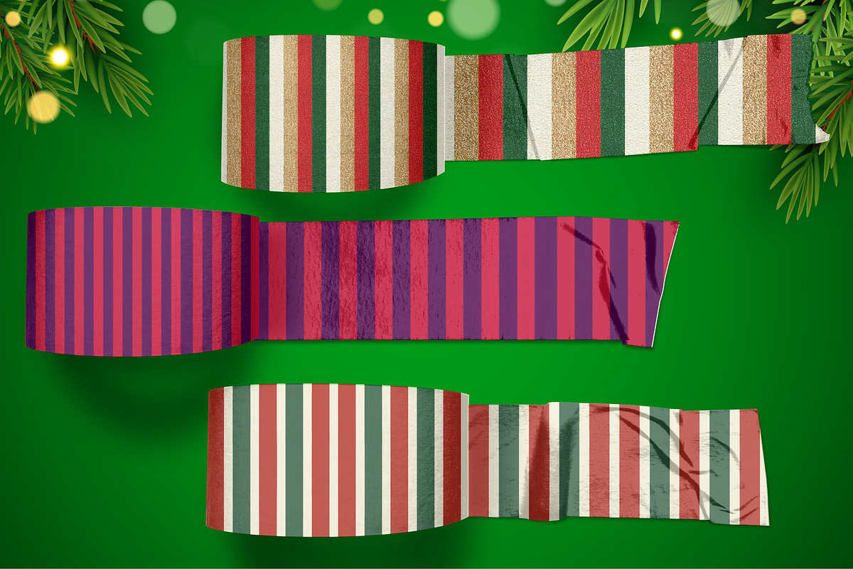 120 Christmas Stripes, a Pattern Graphic by Pattern Whimsy (Photo 2 of 9)
