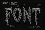 Gothic Barbed Wire Font, a Blackletter Font by Handmadefont (Thumbnail 15 of 15)