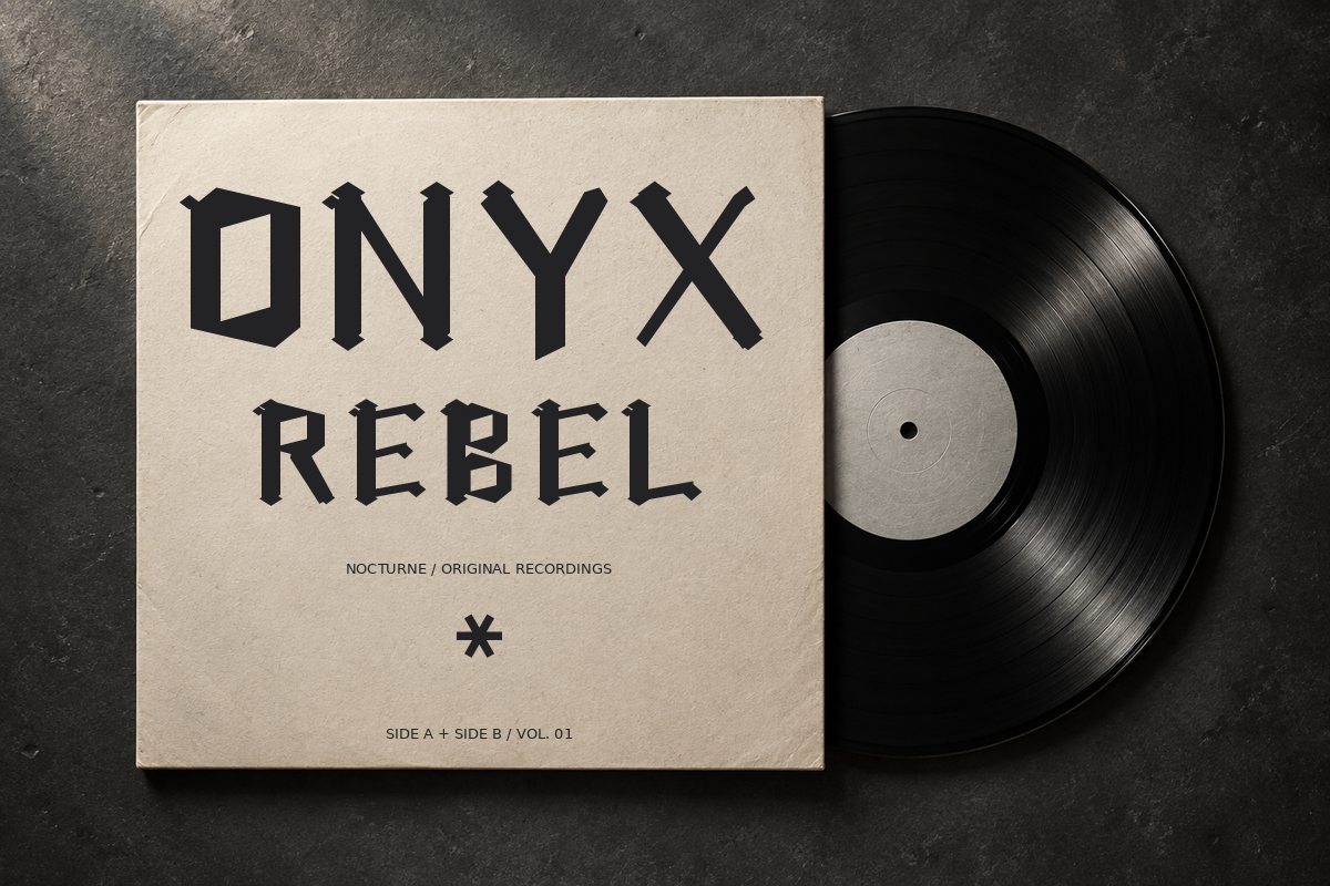 Onyx Rebel — Modern Blackletter Font, a Blackletter Font by Colorsfav (Photo 3 of 10)