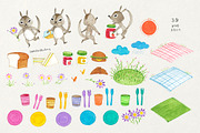 Squirrel Picnic Animal illustration, an Animal Illustration by Eomoiart (Thumbnail 2 of 2)