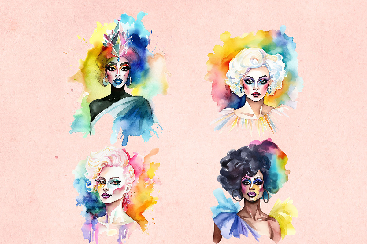 LGBTQ Pride Watercolor Collection, an Object Graphic by Hues of Hodges (Photo 3 of 6)