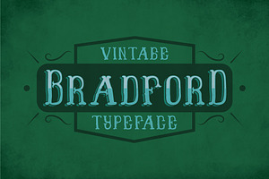 Bradford Vintage Label Typeface