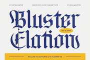 Bluster Elation Modern Blackletter, a Blackletter Font by timelesstype.co (Thumbnail 1 of 20)