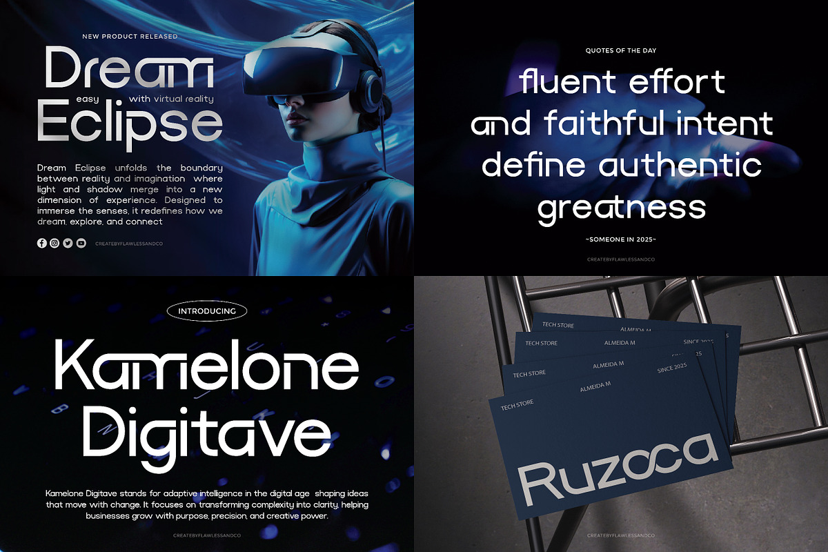 Modern Corporate Font Bundle, a Sans Serif Font by Flawless And Co (Photo 4 of 11)