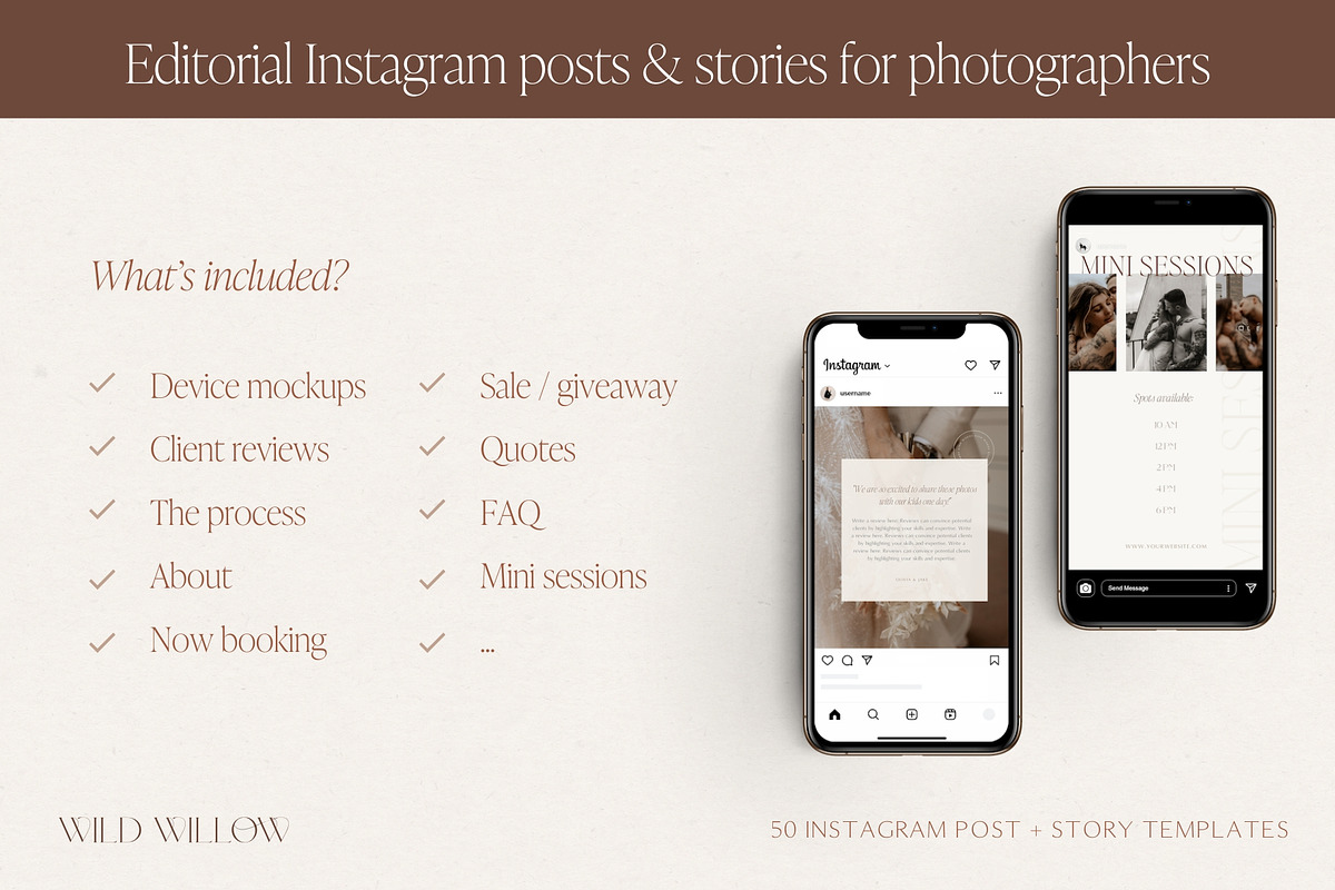 Editorial Photography Insta Bundle, a Social Media Template by Wonderlik Webdesign (Photo 7 of 11)
