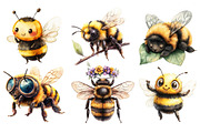 Summer Little Bees PNG, an Illustration by SinaCreation (Thumbnail 3 of 5)