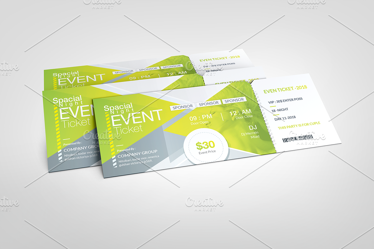 Event Ticket, an Invitation Template by GenerousArt