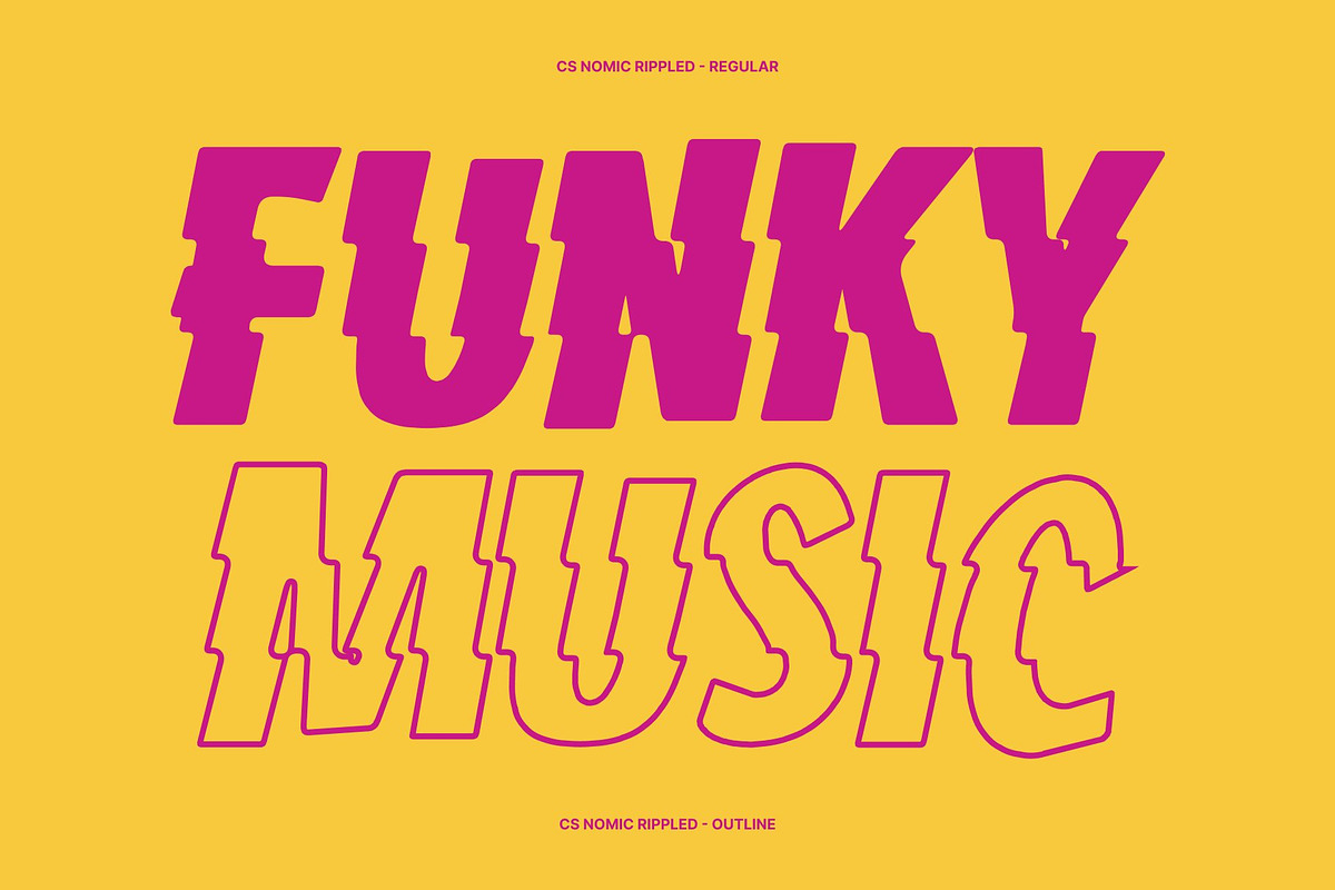 CS Nomic Rippled, a Sans Serif Font by Craft Supply Co. (Photo 2 of 8)