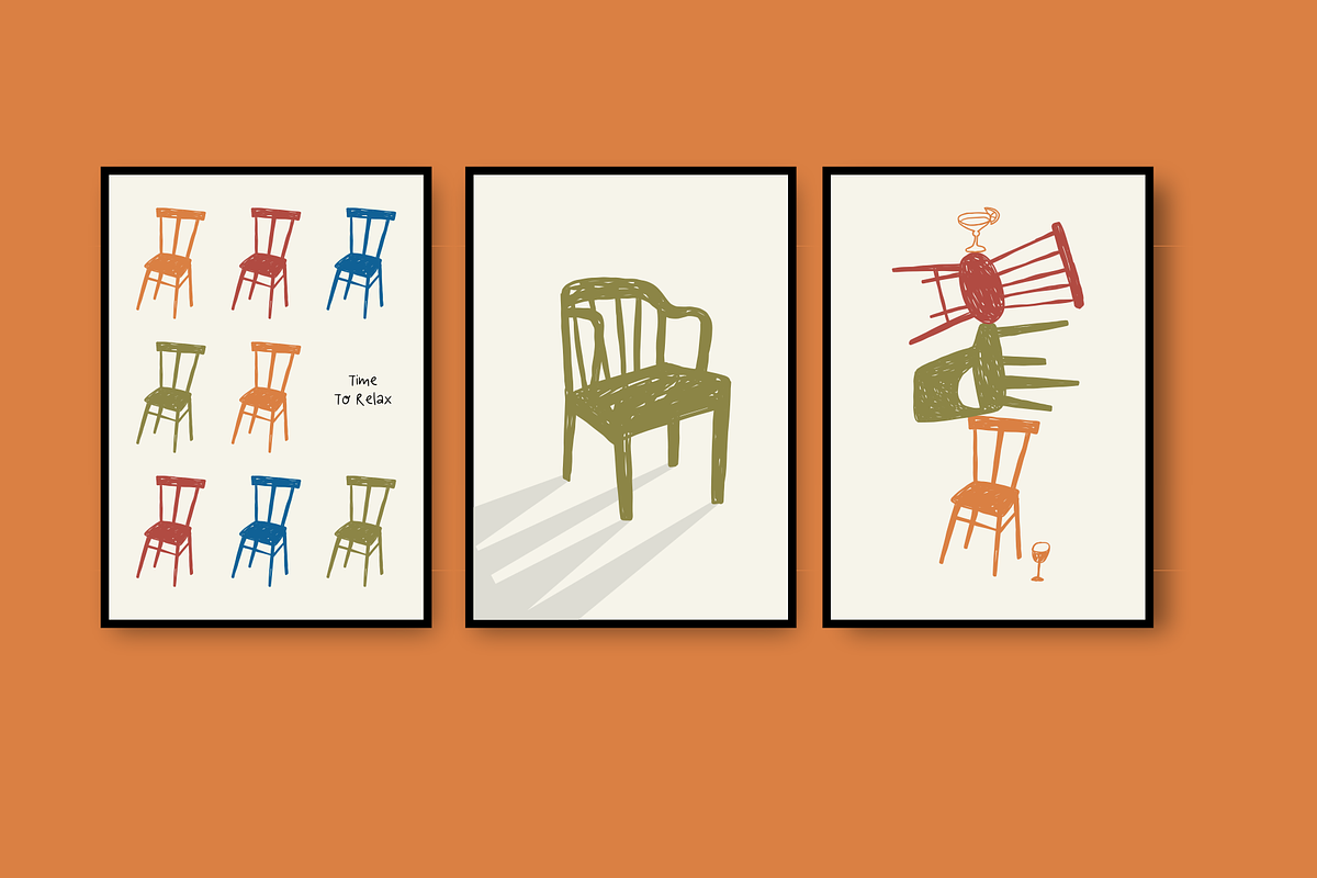 Hand Drawn Doodles Chair, a Decorative Illustration by Barkova Nadya (Photo 7 of 7)