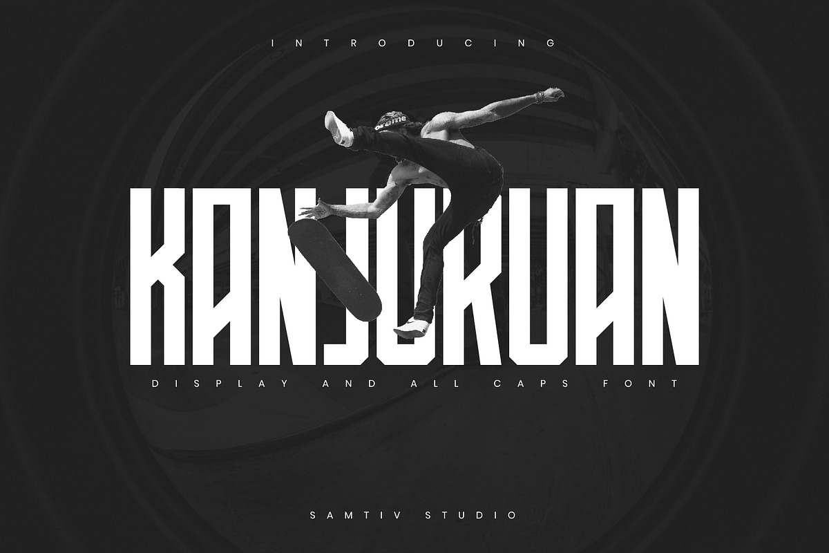KANJURUAN - SPORT FONT DISPLAY, a Sans Serif Font by Samtiv Studio (Photo 1 of 6)