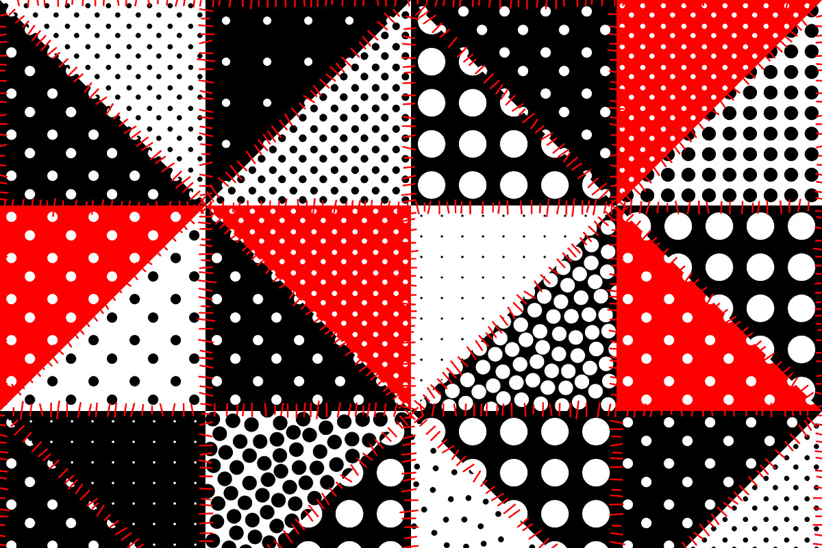 Triangles patchwork patterns. EPS