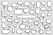 46 Hand Drawn Speech Bubbles Pack, an Illustration by Mantas Bac (Thumbnail 4 of 5)