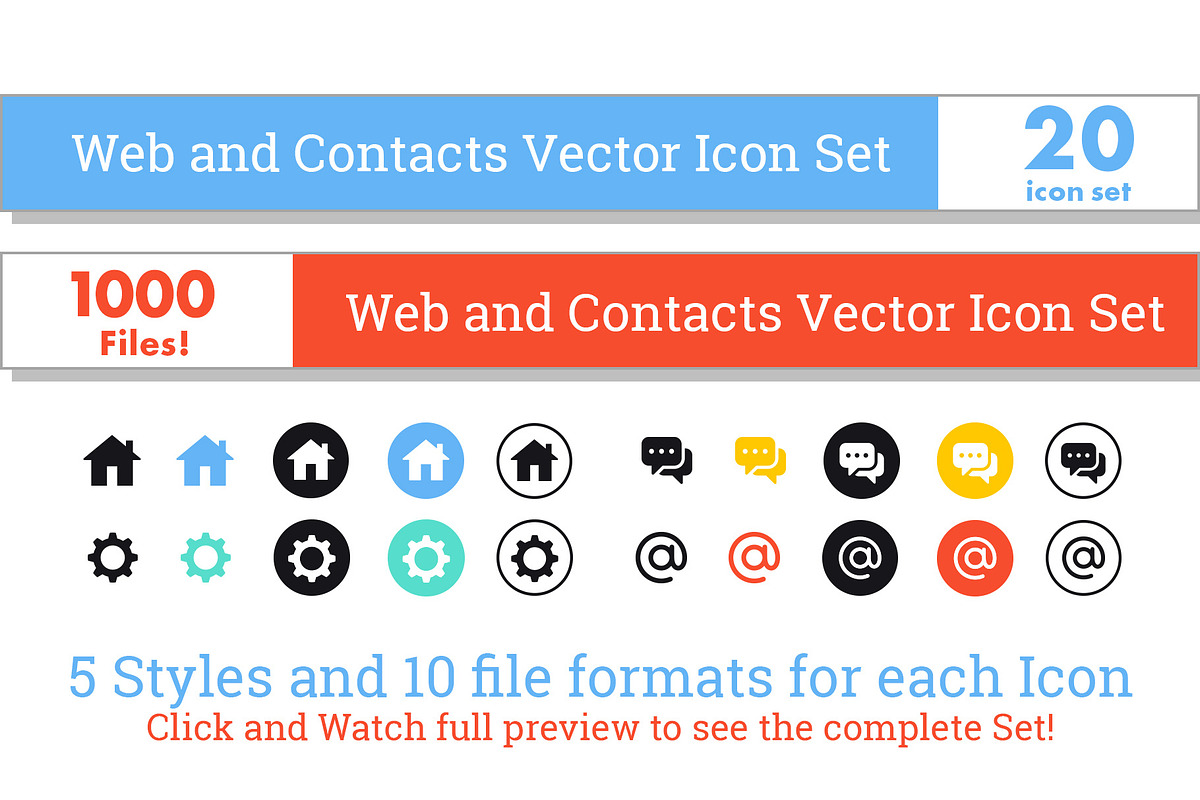 Web and Contacts Vector icons set, an Outline Icon by FourLeafLover (Photo 1 of 3)