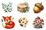 Cute Woodland Animal Clipart, an Illustration by CreationArt (Thumbnail 2 of 5)