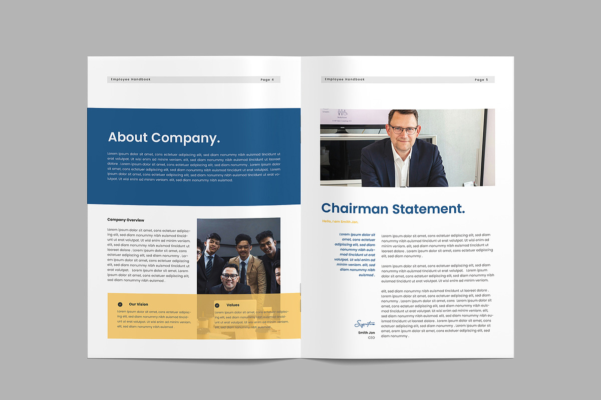 HR employee handbook template, a Brochure Template by afsar.hossain (Photo 6 of 7)
