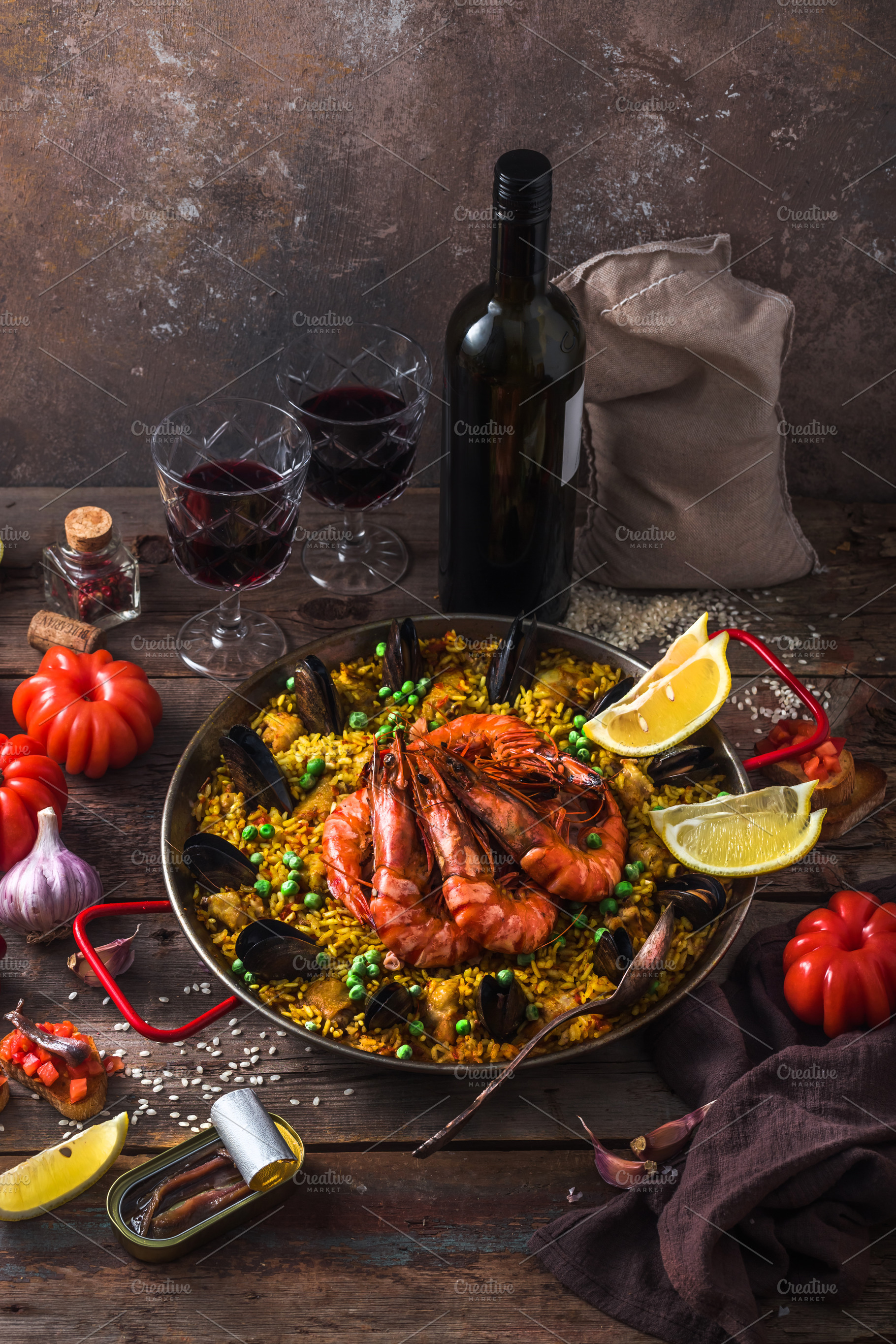 Paella with seafod and checken or, an Abstract Photo by Konstantin K.