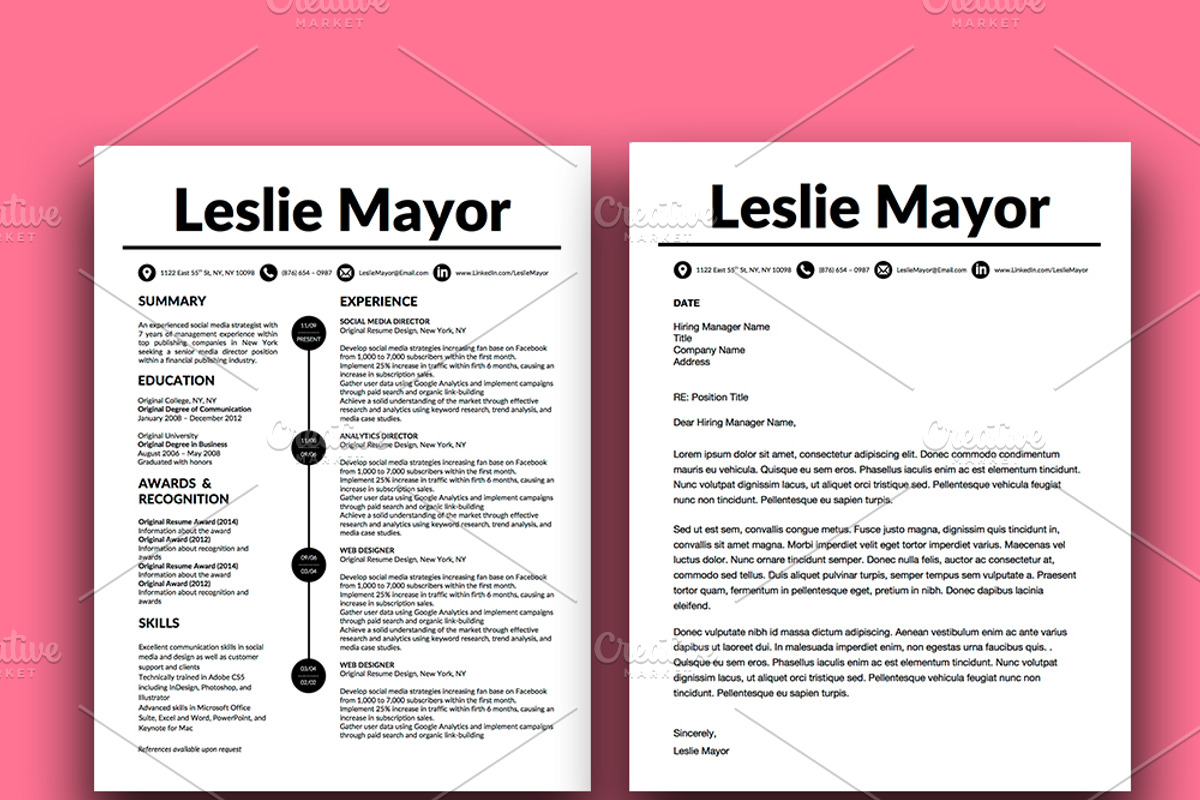 3 Stylish Resume Designs Bundle, a Resume Template by Stand Out Shop (Photo 3 of 4)