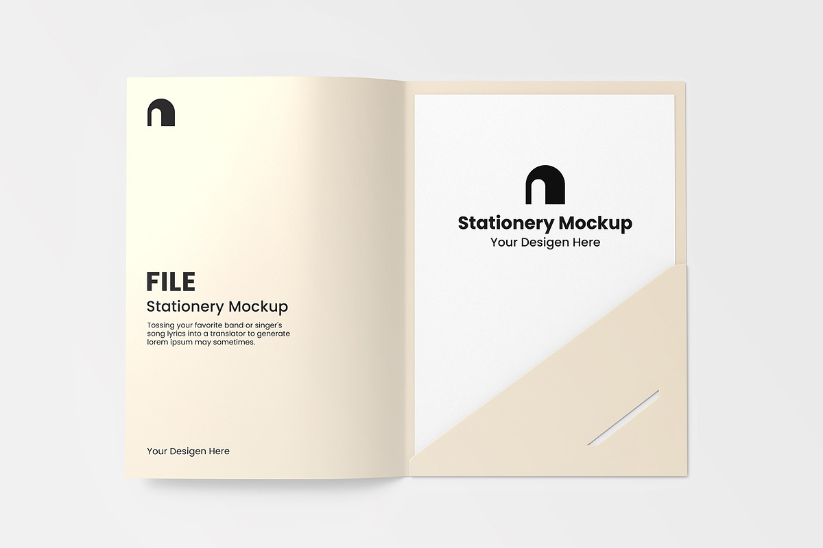 Stationery File Mockup PSD Template, an Advertising Mockup by graphypix (Photo 1 of 4)