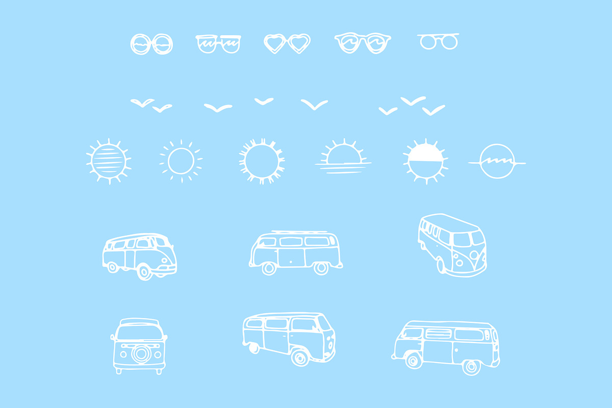 Beach Vibes Graphic Collection, an Illustration by Mere Hunter (Photo 4 of 4)