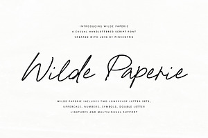 Wilde Paperie | Handwritten Script, a Script Font by Pink Coffie