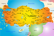 Vector color map of Turkey | Illustrations ~ Creative Market