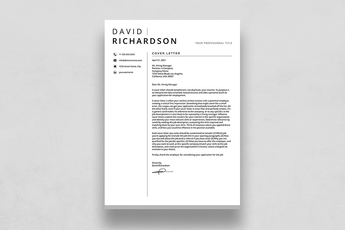 Canva Minimal Resume Template, a Resume Template by DesignDevisers (Photo 4 of 10)