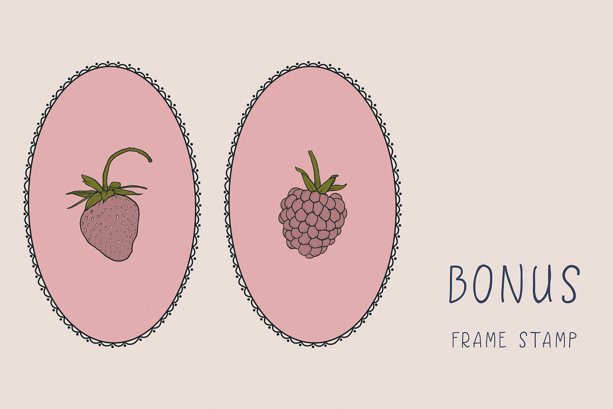 Berries Procreate Stamp Brushes, a Brush Add-On by Little Nordic Atelier (Photo 3 of 4)