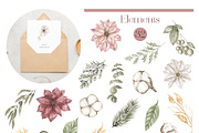 Watercolor Winter Florals Collection, a Decorative Illustration by MayaNavits (Thumbnail 4 of 10)
