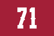 Strong Side Numeral Set, a Serif Font by Port Design Company (Thumbnail 4 of 7)