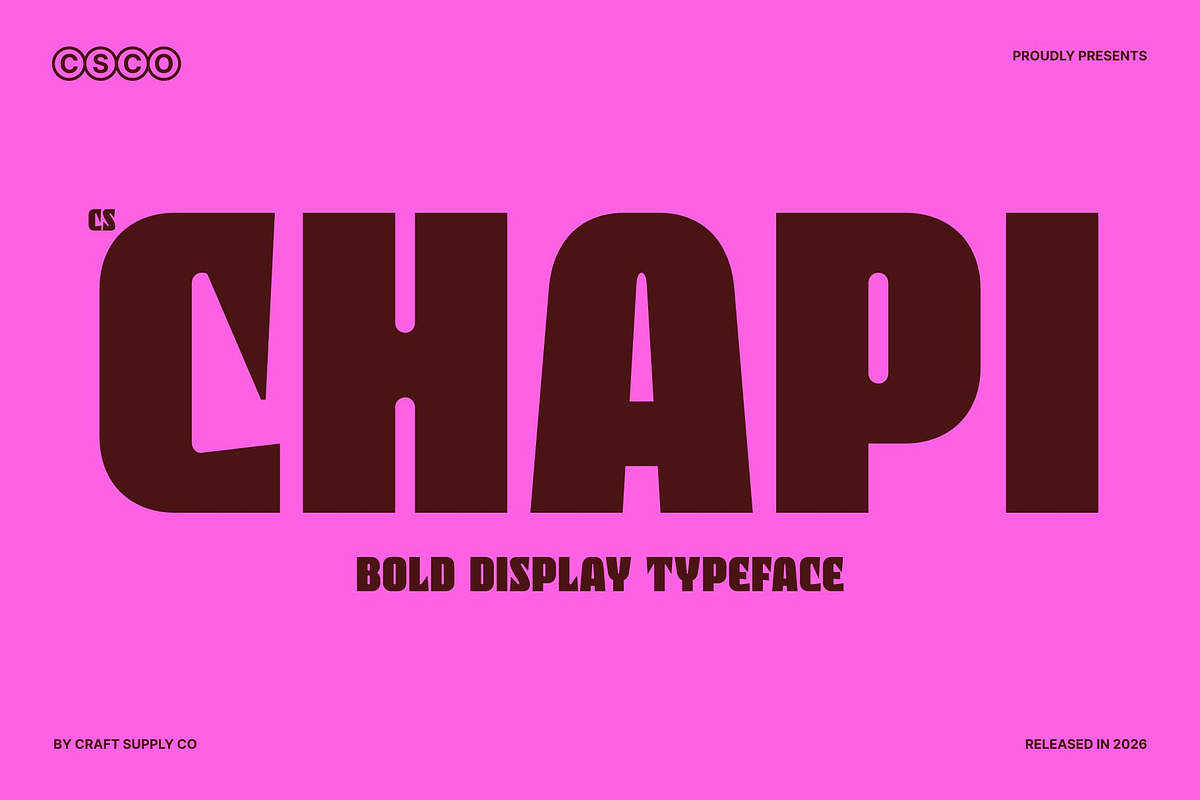 CS Chapi – Chunky Font, a Sans Serif Font by Craft Supply Co. (Photo 1 of 8)