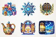 Holiday Hanukkah Clipart PNG Clipart, an Illustration by RobertsArt (Thumbnail 7 of 7)