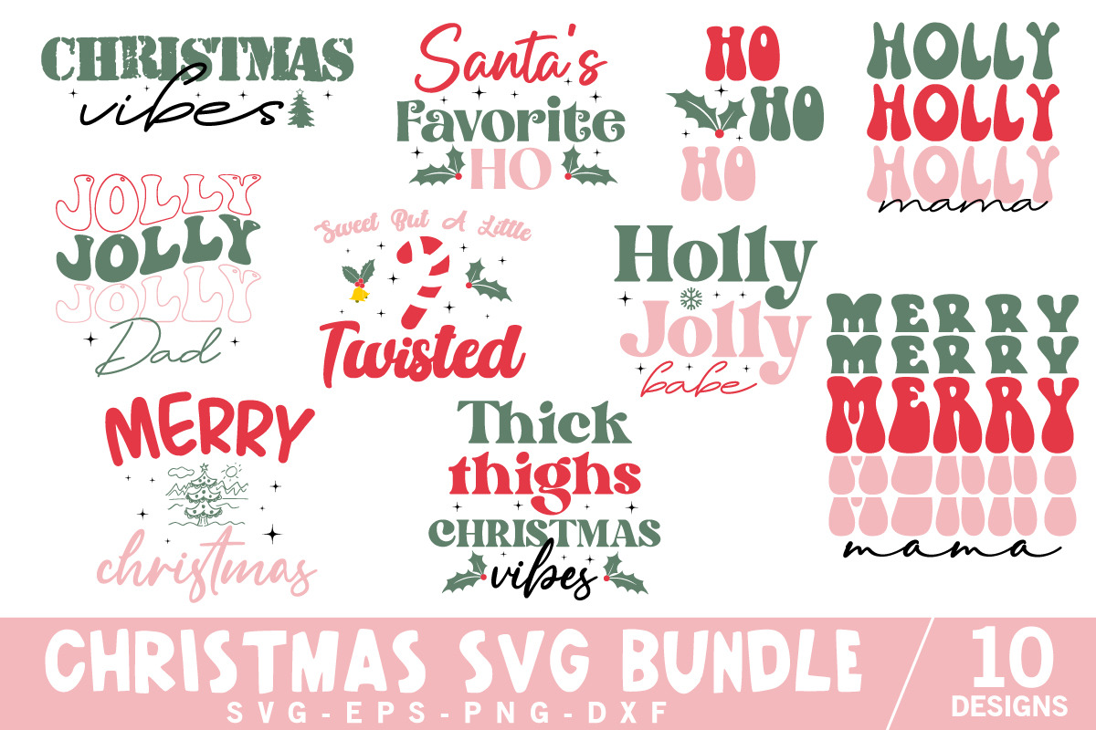 Christmas SVG Bundle, an Object Graphic by FunnySVGCrafts (Photo 1 of 11)