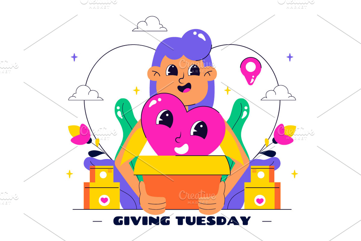 10 Happy Giving Tuesday Illustration, a Person Illustration by denayunebgt (Photo 4 of 4)