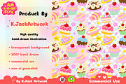Sweet Space Bakery Seamless, a Background Graphic by K.JackArtwork (Thumbnail 3 of 8)