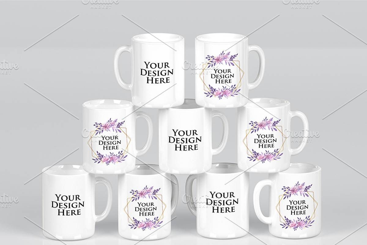 Set 3 scene - Stacked Mugs Mockup, a Product Mockup by Milan Mockup (Photo 7 of 10)
