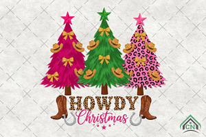 Howdy Christmas Png, Cowgirl Western, an Illustration by Craft Nest