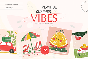 Playful Summer Vibes |Tropical Beach, a Seasonal Illustration by Lumeno