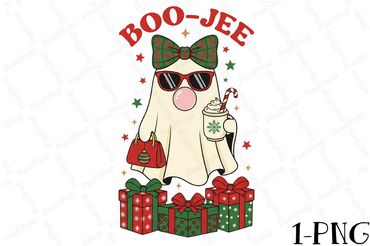 Boojee Christmas Fashion Ghost, an Illustration by DreamPrint404 (Photo 1 of 7)