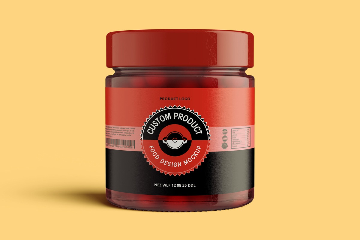 Pickle Sauce Honey Glass Jar Mockup, a Cups & Container Mockup by Digitalphaser (Photo 4 of 8)