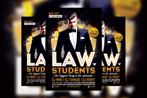 Law Students Party Flyer Template