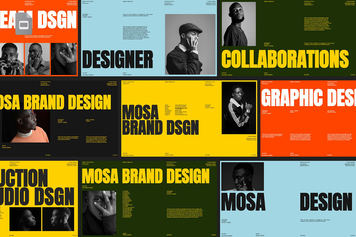 MOSA - Brand Design Google Slides, a Presentation Template by Creatorism (Photo 1 of 10)
