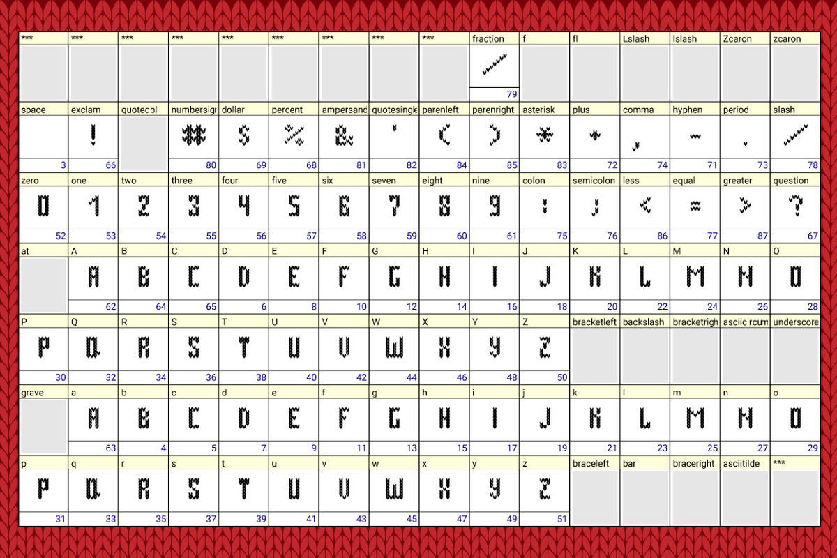 Сhristmas Knitted Font preview 5