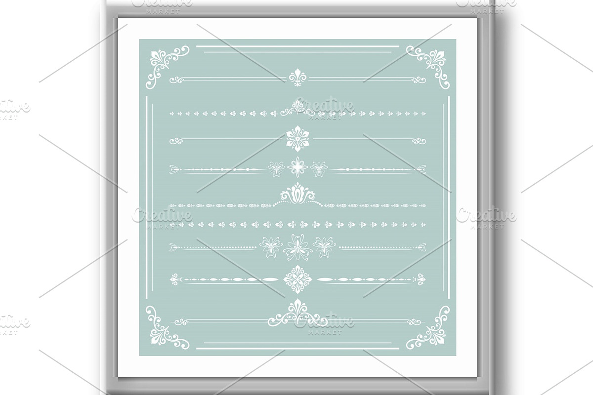 Vintage Big Set of Horizonyal Vector, a Decorative Illustration by FineArtStudio (Photo 3 of 3)