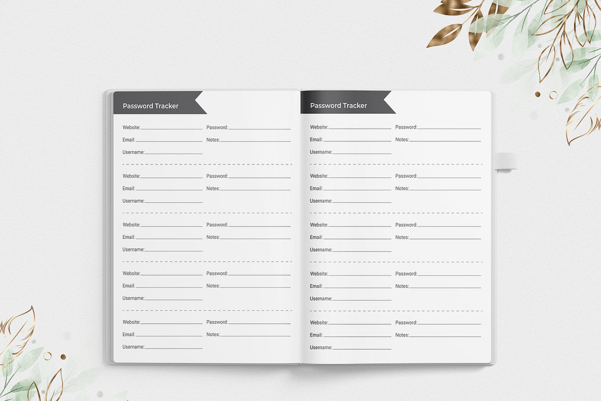 Password Logbook Kdp Interior, a Stationery Template by Graphic Template (Photo 6 of 11)