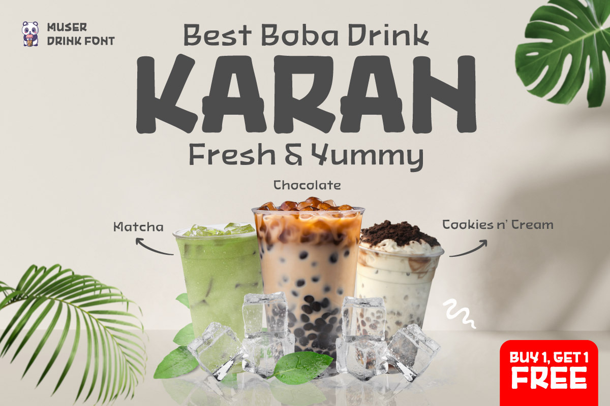 Muser Drink - Display Font, a Sans Serif Font by productype1 (Photo 3 of 11)