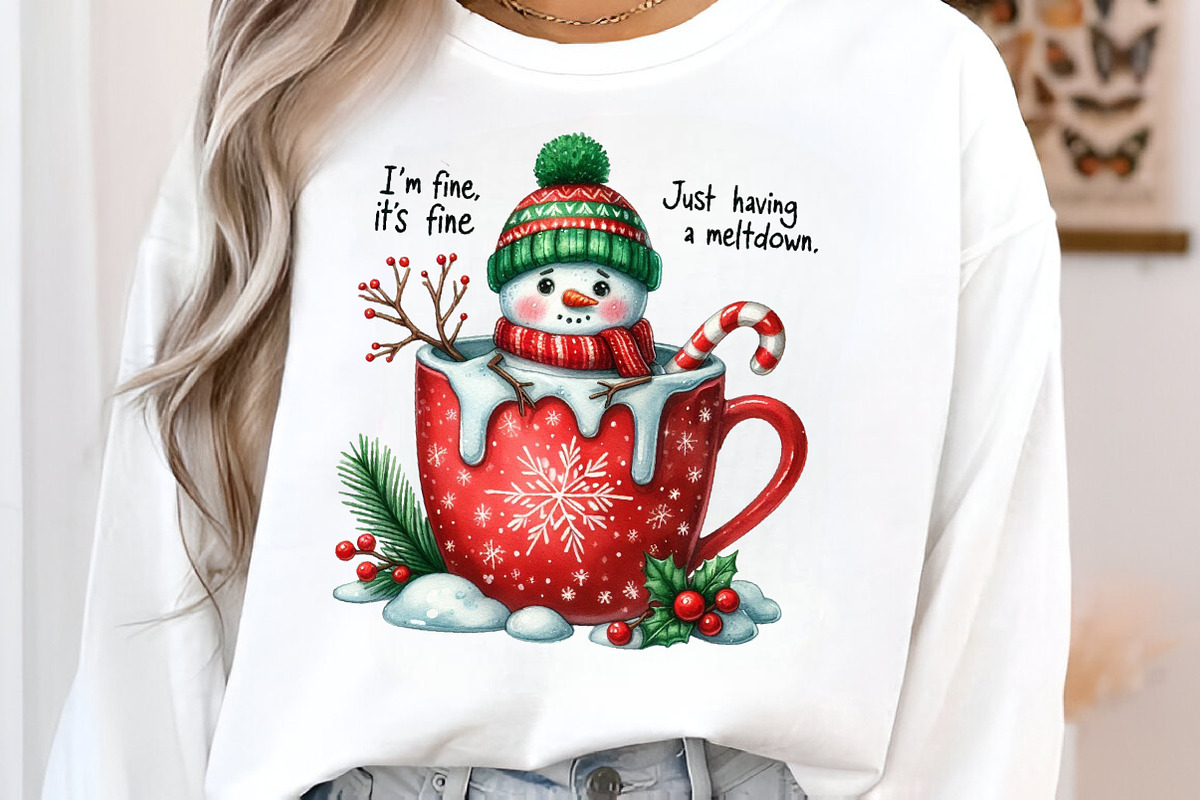 Funny Cute Snowman Png Christmas PNG, an Illustration by SinaCreation (Photo 4 of 7)