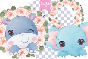 Cute Baby Animals & Flowers Vol.01