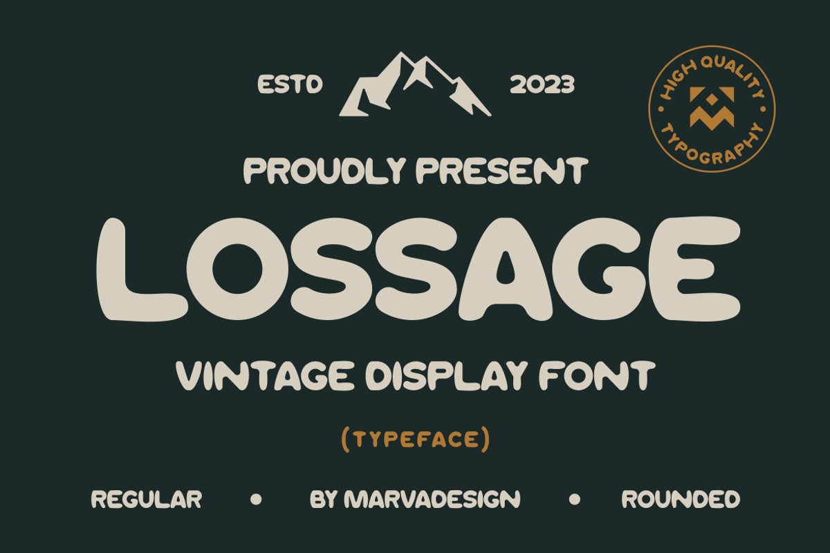 Lossage - A Modern Display Font, a Handwritten Font by Marvadesign (Photo 1 of 4)