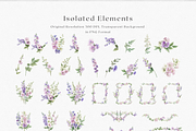 Watercolor Delphinium Bouquet, a Decorative Illustration by ThaismotaCreativeCo (Thumbnail 9 of 10)