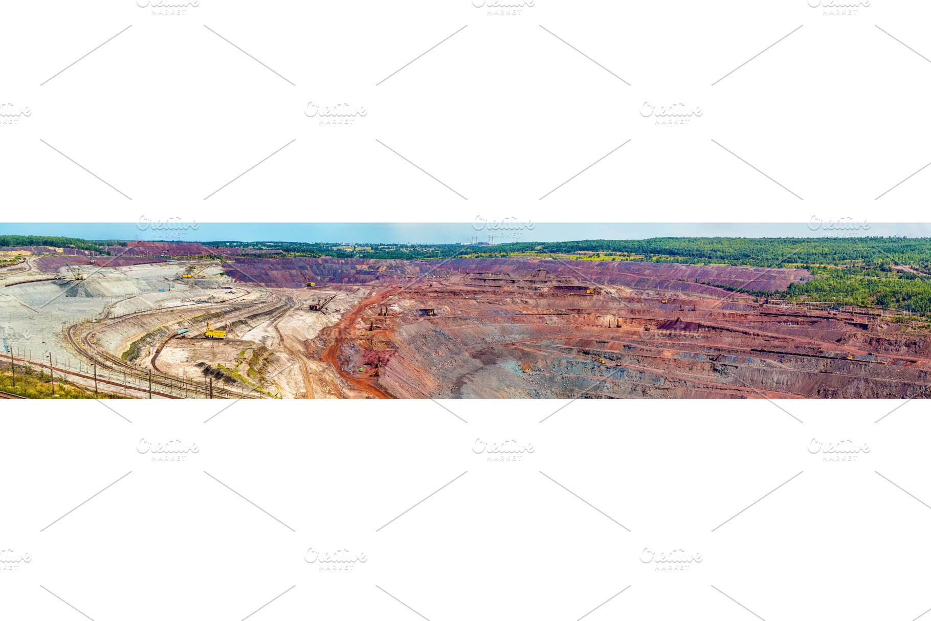 Mikhailovsky iron mine within kursk magnetic anomaly russia stock photo, an Industrial Photo by Leonid Andronov